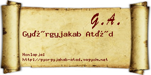 Györgyjakab Atád névjegykártya